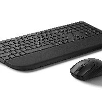 HP Multi-Device Dual-Mode Mouse and Keyboard Combo with Palm Rest 585C, Full-size (100%), Wireless, RF Wireless + Bluetooth, Plunger key switch, Black, Mouse included