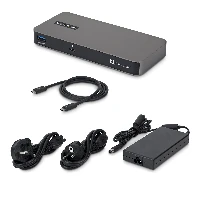 StarTech.com 4-Port Thunderbolt 5 Hub with Thunderbolt Share KVM, 80/120Gbps, 8K Multi-Display, 140W PD, USB-A 10Gbps, TB4 & USB4, MacBook M4 Pro M4 Max M5, Thunderbolt 5, Thunderbolt 5, USB 3.2 Gen 2 (3.1 Gen 2) Type-A, Kensington, 80 Mbit/s, 7680 x 4320, Grey