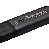 Kingston Technology IronKey 128GB Locker Plus 50 G2, FIPS 197, AES-256, 128 GB, USB Type-A, 3.2 Gen 1 (3.1 Gen 1), 145 MB/s, Cap, Black