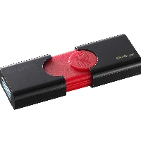Kingston Technology DataTraveler 106, 64 GB, USB Type-A, 3.2 Gen 1 (3.1 Gen 1), Slide, Black, Red