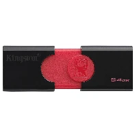 Kingston Technology DataTraveler 106, 64 GB, USB Type-A, 3.2 Gen 1 (3.1 Gen 1), Slide, Black, Red