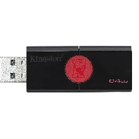 Kingston Technology DataTraveler 106, 64 GB, USB Type-A, 3.2 Gen 1 (3.1 Gen 1), Slide, Black, Red