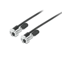 Lenovo 4XE1B81918, 1.8 m, Kensington, Key, Carbon steel, Plastic, Black