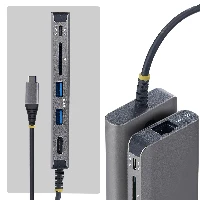 StarTech.com USB-C to HDMI Multiport Adapter, 140W PD Charging, 4K 60Hz, 3-Port USB 10Gbps Hub, SD Card Slot, 2.5GbE, Mini Dock for MacBook / Dell / Thinkpad / HP, Wired, USB 3.2 Gen 2 (3.1 Gen 2) Type-C, 140 W, 10,100,1000,2500 Mbit/s, Grey, SD
