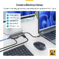 StarTech.com USB-C to HDMI Multiport Adapter, 140W PD Charging, 4K 60Hz, 3-Port USB 10Gbps Hub, SD Card Slot, 2.5GbE, Mini Dock for MacBook / Dell / Thinkpad / HP, Wired, USB 3.2 Gen 2 (3.1 Gen 2) Type-C, 140 W, 10,100,1000,2500 Mbit/s, Grey, SD