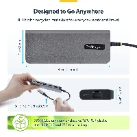 StarTech.com USB-C to HDMI Multiport Adapter, 140W PD Charging, 4K 60Hz, 3-Port USB 10Gbps Hub, SD Card Slot, 2.5GbE, Mini Dock for MacBook / Dell / Thinkpad / HP, Wired, USB 3.2 Gen 2 (3.1 Gen 2) Type-C, 140 W, 10,100,1000,2500 Mbit/s, Grey, SD