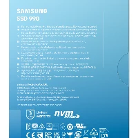 Samsung 990 SSD PCIe 4.0x4 NVMe M.2, 2 TB, M.2, 7250 MB/s