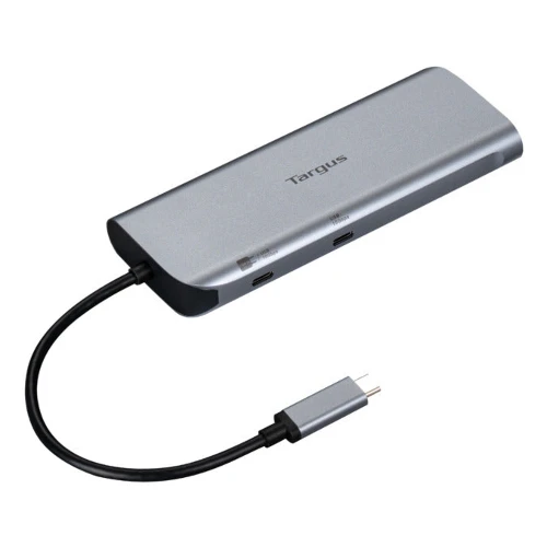 Targus Dual Video Mobile Dock with 140W EPR Pass-Thru, Wired, USB 3.2 Gen 2 (3.1 Gen 2) Type-C, 140 W, 1000 Mbit/s, Grey, 10 Gbit/s