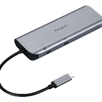 Targus Dual Video Mobile Dock with 140W EPR Pass-Thru, Wired, USB 3.2 Gen 2 (3.1 Gen 2) Type-C, 140 W, 1000 Mbit/s, Grey, 10 Gbit/s