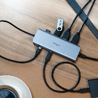 Targus Dual Video Mobile Dock with 140W EPR Pass-Thru, Wired, USB 3.2 Gen 2 (3.1 Gen 2) Type-C, 140 W, 1000 Mbit/s, Grey, 10 Gbit/s