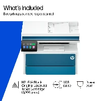 HP LaserJet Pro 4113dw Black and white Printer, Ethernet Only Copier, Scanner Duplex, Laser, Mono printing, 1200 x 1200 DPI, A4, Direct printing, Blue, White