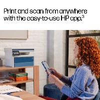 HP LaserJet Pro 4113fdw Black and white Printer, Ethernet Only Copier, Scanner Duplex, Laser, Mono printing, 1200 x 1200 DPI, A4, Direct printing, White, Blue