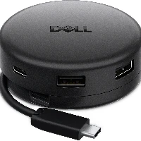 DELL DA326, Wired, USB 3.2 Gen 1 (3.1 Gen 1) Type-C, 100 W, 2500 Mbit/s, Black, 1.25 Gbit/s
