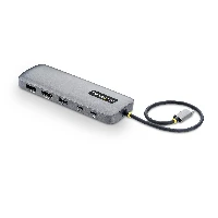 StarTech.com 10-in-1 USB-C to Dual-DisplayPort Multiport Adapter, 100W Power Delivery Charging, 2x 4K 60Hz, 5-Port 5Gbps Hub, Gigabit Ethernet, Type-C Mini Dock, Wired, USB 3.2 Gen 1 (3.1 Gen 1) Type-C, 100 W, 10,100,1000 Mbit/s, Grey, 5 Gbit/s