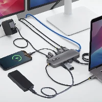 StarTech.com 10-in-1 USB-C to Dual-DisplayPort Multiport Adapter, 100W Power Delivery Charging, 2x 4K 60Hz, 5-Port 5Gbps Hub, Gigabit Ethernet, Type-C Mini Dock, Wired, USB 3.2 Gen 1 (3.1 Gen 1) Type-C, 100 W, 10,100,1000 Mbit/s, Grey, 5 Gbit/s