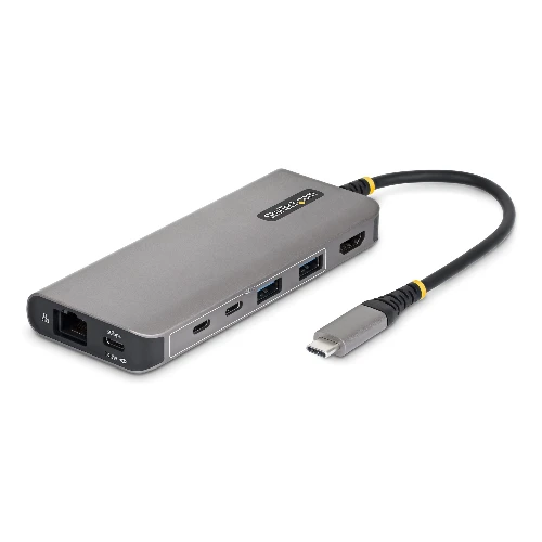 StarTech.com USB-C to HDMI Multiport Adapter with 140W PD Charging, 4K 60Hz, 5-Port USB 5Gbps Hub, GbE, Type-C Mini Dock for MacBook / Dell / Thinkpad / HP, Wired, USB 3.2 Gen 1 (3.1 Gen 1) Type-C, 140 W, 10,100,1000 Mbit/s, Grey, 5 Gbit/s