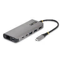 StarTech.com USB-C to HDMI Multiport Adapter with 140W PD Charging, 4K 60Hz, 5-Port USB 5Gbps Hub, GbE, Type-C Mini Dock for MacBook / Dell / Thinkpad / HP, Wired, USB 3.2 Gen 1 (3.1 Gen 1) Type-C, 140 W, 10,100,1000 Mbit/s, Grey, 5 Gbit/s