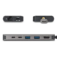 StarTech.com USB-C to HDMI Multiport Adapter with 140W PD Charging, 4K 60Hz, 5-Port USB 5Gbps Hub, GbE, Type-C Mini Dock for MacBook / Dell / Thinkpad / HP, Wired, USB 3.2 Gen 1 (3.1 Gen 1) Type-C, 140 W, 10,100,1000 Mbit/s, Grey, 5 Gbit/s