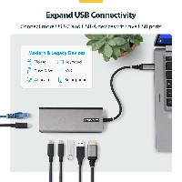 StarTech.com USB-C to HDMI Multiport Adapter with 140W PD Charging, 4K 60Hz, 5-Port USB 5Gbps Hub, GbE, Type-C Mini Dock for MacBook / Dell / Thinkpad / HP, Wired, USB 3.2 Gen 1 (3.1 Gen 1) Type-C, 140 W, 10,100,1000 Mbit/s, Grey, 5 Gbit/s