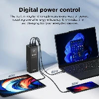 Lenovo 140W Smart Laptop Power Bank, 20000 mAh, Lithium-Ion (Li-Ion), 140 W, Black