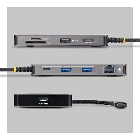 StarTech.com USB-C Multiport Adapter with 4K 60Hz HDMI, 140W Power Delivery, USB 10Gbps Hub, GbE, SD and MicroSD Slots, Plug-and-Play Mini Dock for Dell, HP, Lenovo Laptops, Wired, USB 3.2 Gen 2 (3.1 Gen 2) Type-C, 140 W, 100,10,1000 Mbit/s, Grey, MicroSD (TransFlash), SD