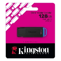 Kingston Technology DataTraveler 128GB Portable USB 3.2 Gen 1 Exodia Black/Blue, 128 GB, USB Type-A, 3.2 Gen 1 (3.1 Gen 1), Cap, 8.96 g, Black, Blue