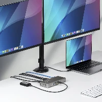 StarTech.com USB4 Docking Station, Driverless Dual 4K 144Hz for Mac and Windows, Universal USB-C Dock with DisplayPort, 100W PD and 2.5GbE, Wired, USB4, 10,100,1000,2500 Mbit/s, Grey, 10 Gbit/s, 8K Ultra HD