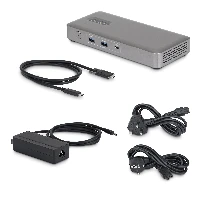 StarTech.com USB4 Docking Station, Driverless Dual 4K 144Hz for Mac and Windows, Universal USB-C Dock with DisplayPort, 100W PD and 2.5GbE, Wired, USB4, 10,100,1000,2500 Mbit/s, Grey, 10 Gbit/s, 8K Ultra HD