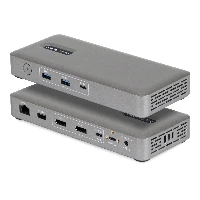 StarTech.com USB4 Docking Station, Driverless Dual 4K 144Hz for Mac and Windows, Universal USB-C Dock with DisplayPort, 100W PD and 2.5GbE, Wired, USB4, 10,100,1000,2500 Mbit/s, Grey, 10 Gbit/s, 8K Ultra HD