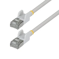 StarTech.com 1.5m White Ultra Slim Cat6A Ethernet Cable, Snagless, FTP, Pure Bare Copper Wire, 34AWG Slim RJ45 Network Patch Cord, Individually Tested, 1.5 m, Cat6a, U/FTP (STP), RJ-45, RJ-45, White