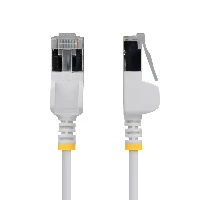 StarTech.com 1.5m White Ultra Slim Cat6A Ethernet Cable, Snagless, FTP, Pure Bare Copper Wire, 34AWG Slim RJ45 Network Patch Cord, Individually Tested, 1.5 m, Cat6a, U/FTP (STP), RJ-45, RJ-45, White