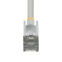 StarTech.com 1.5m White Ultra Slim Cat6A Ethernet Cable, Snagless, FTP, Pure Bare Copper Wire, 34AWG Slim RJ45 Network Patch Cord, Individually Tested, 1.5 m, Cat6a, U/FTP (STP), RJ-45, RJ-45, White