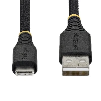 StarTech.com 1m (3.3ft) USB-A to USB-C Fast Charging Cable, 15W 3A, Dual-Layer Braided Nylon/TPE Jacket, Durable USB-A to Type C Charger Cord, USB A to USB C Cable, 1 m, USB A, USB C, USB 2.0, 0.48 Gbit/s, Black