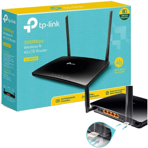 4G LTE Router TP LINK with 300Mbps Wireless N (router with mobile data SIM)