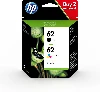 HP 62 2pack Black/Tricolor Ink