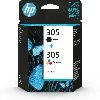 HP 305 2Pack TricolorBlack Ink