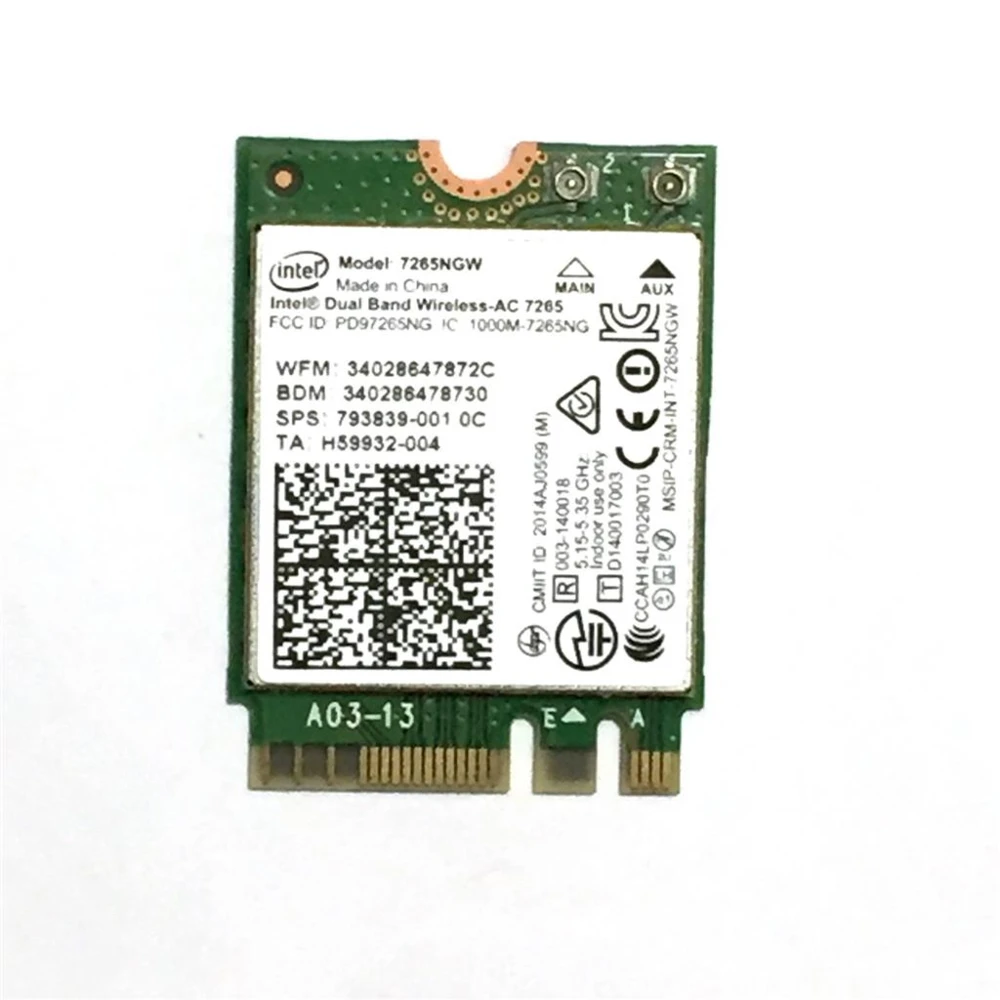 Intel Dband Wlss AC 7265 M.2