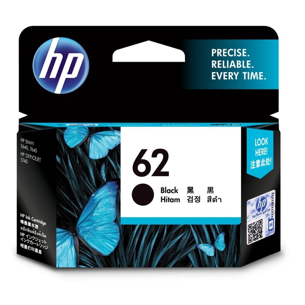 HP 62 Black Original Ink