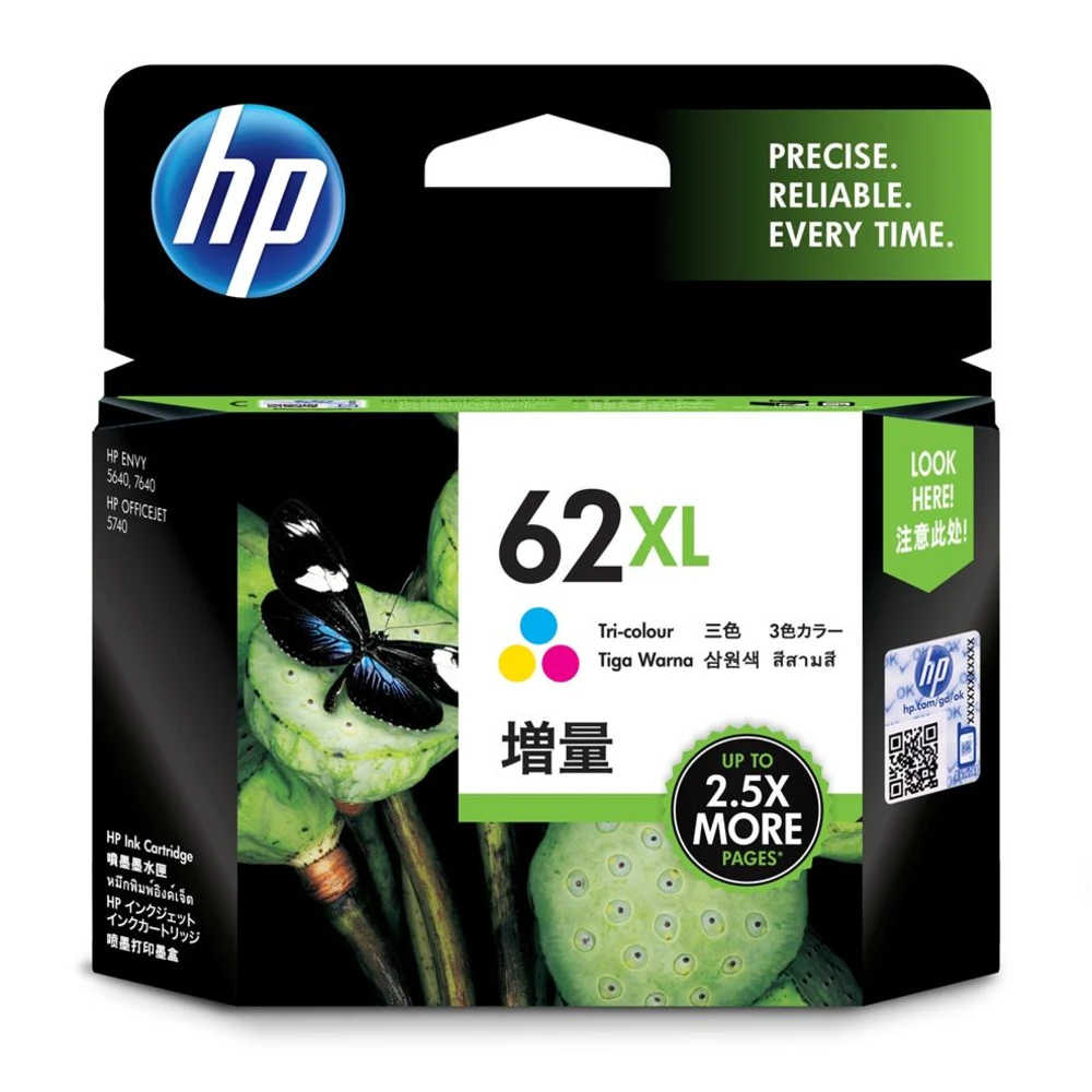 HP 62XL Tri-color Original Ink