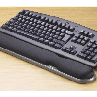 Kensington Height Adjustable Gel Keyboard Wrist Rest Black, Gel, Black, 630 g