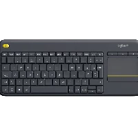 Logitech K400 Plus Tv, Mini, Wireless, RF Wireless, QWERTY, Black