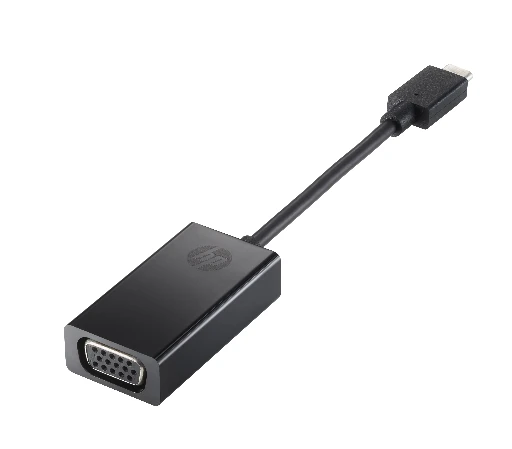 HP USB-C to VGA Adapter, Black, 13 mm, 25.5 mm, 150 mm, 23.9 g, 110 mm