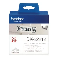 Brother White Continuous Film Tape, Black on white, DK, White, Direct thermal, Brother, Brother QL1050, QL1060N, QL500, QL500A, QL550, QL560, QL560VP, QL570, QL580N, QL650TD, QL700,...