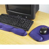 Kensington Foam Mousepad with Integral Wrist Rest Blue, Blue, Monochromatic, Foam, Wrist rest