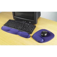 Kensington Foam Mousepad with Integral Wrist Rest Blue, Blue, Monochromatic, Foam, Wrist rest