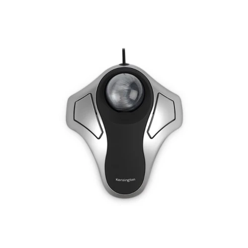 Kensington Orbit Optical Trackball, Ambidextrous, Trackball, USB Type-A, Silver