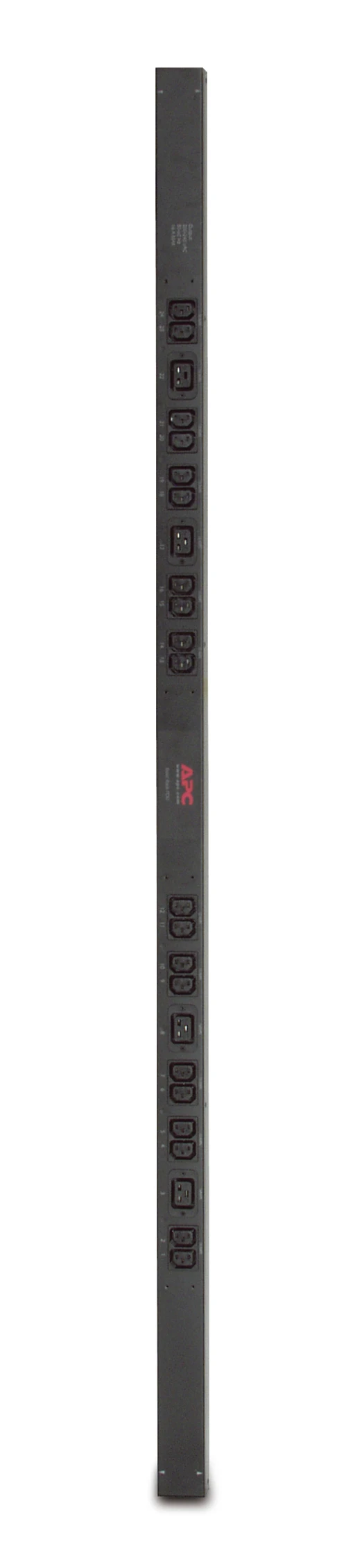 APC Basic Rack PDU, Basic, 0U, Vertical, Black, 24 AC outlet(s), C13 coupler, C19 coupler
