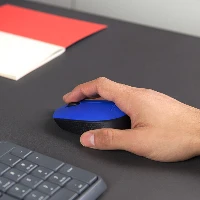 Logitech M171 Wireless Mouse, Ambidextrous, Optical, RF Wireless, 1000 DPI, Blue
