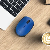 Logitech M171 Wireless Mouse, Ambidextrous, Optical, RF Wireless, 1000 DPI, Blue