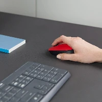 Logitech M171 Wireless Mouse, Ambidextrous, Optical, RF Wireless, 1000 DPI, Red